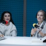 modern podcast studio setup