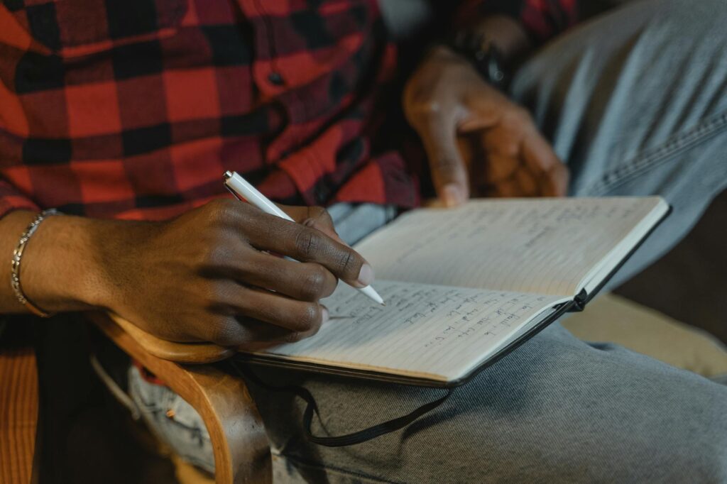 person writing biography